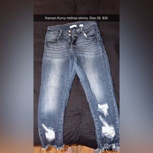 KanCan Blue Distressed Boyfriend Jeans